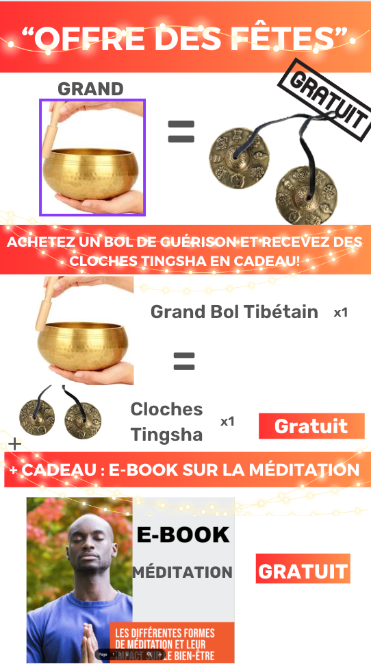 Bol Tibétain / Bol chantant et Cloche Tingsha