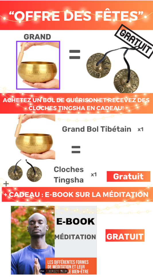 Bol Tibétain / Bol chantant et Cloche Tingsha